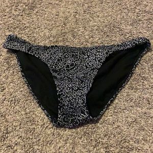 black and white designed bikini bottoms